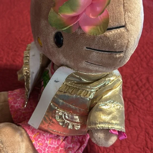 Hello Kitty Plush Toy with Gold Jacket and Pink Accents - Picture 7 of 7